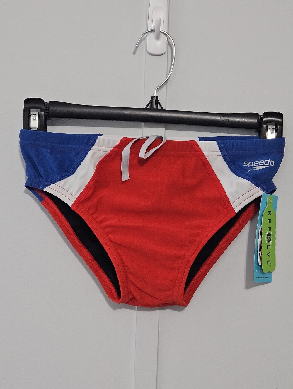 Speedo Eco Endurance Size 28 Boys Mens Swim Trunks with Elastic Drawstring Waist